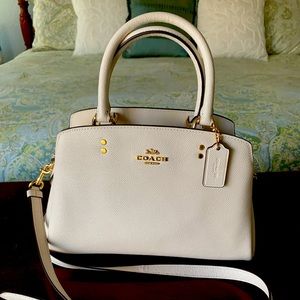 Coach Mini Lillie Carryall in chalk.